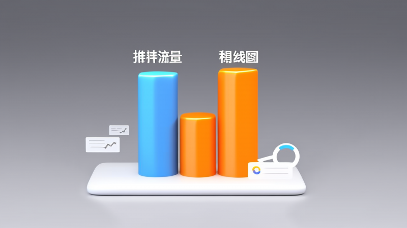 推荐流量与搜索流量对比示意图